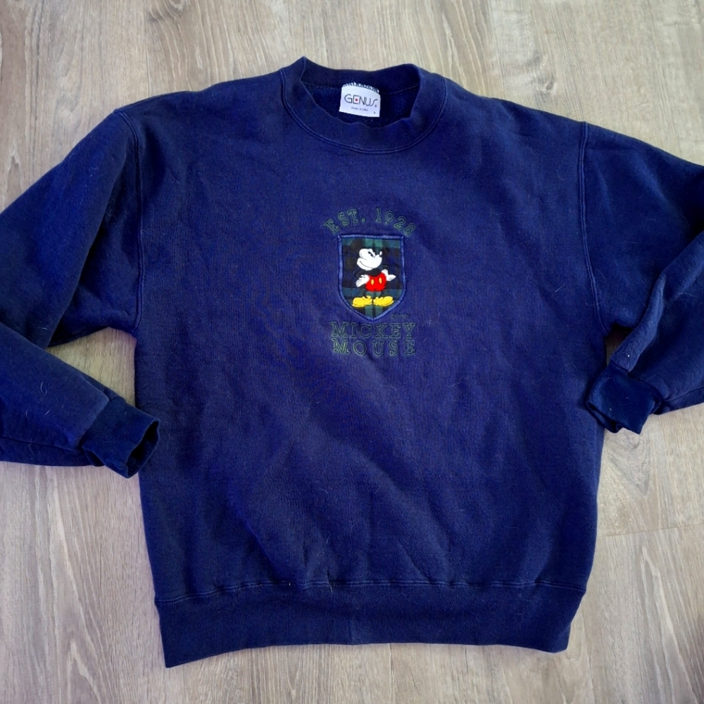 vintage Navy vintage Disney Mickey Mouse crewneck sweatshirt size large #Disney